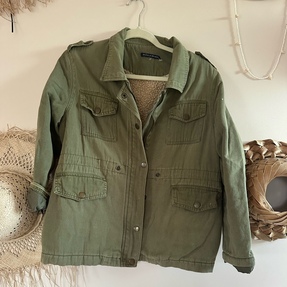 Brandy Melville Olive Green Utility Jacket